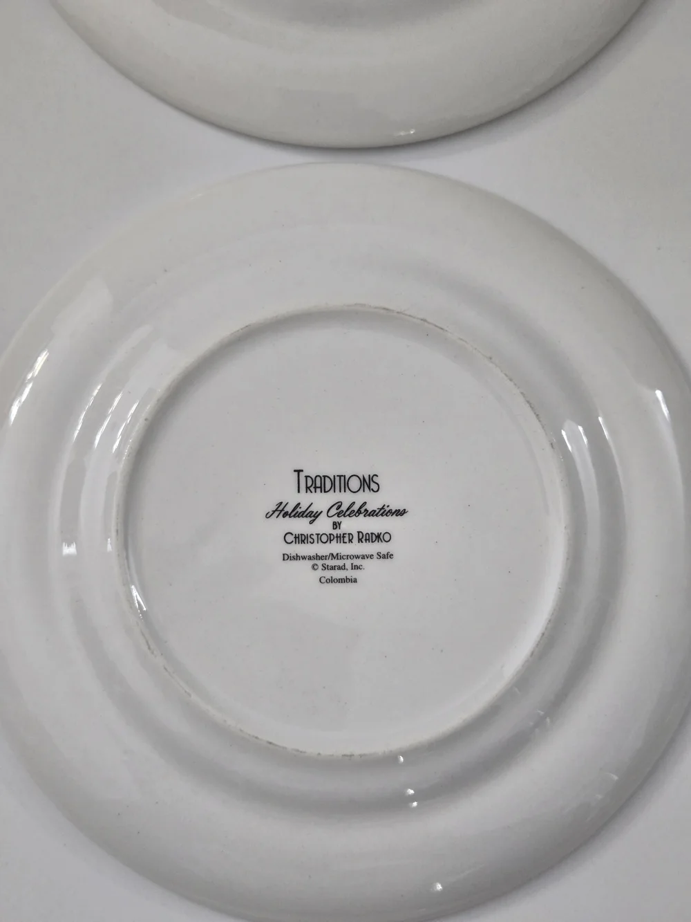 Christopher Radko Traditions Holiday Celebrations Christmas Plates Set of 6 6